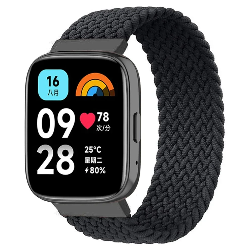 Braided Solo Loop Strap For Redmi Watch 3 lite Nylon Band For Xiaomi Watch3 Active Wristband Elastic Weave Bracelet Correa Belt