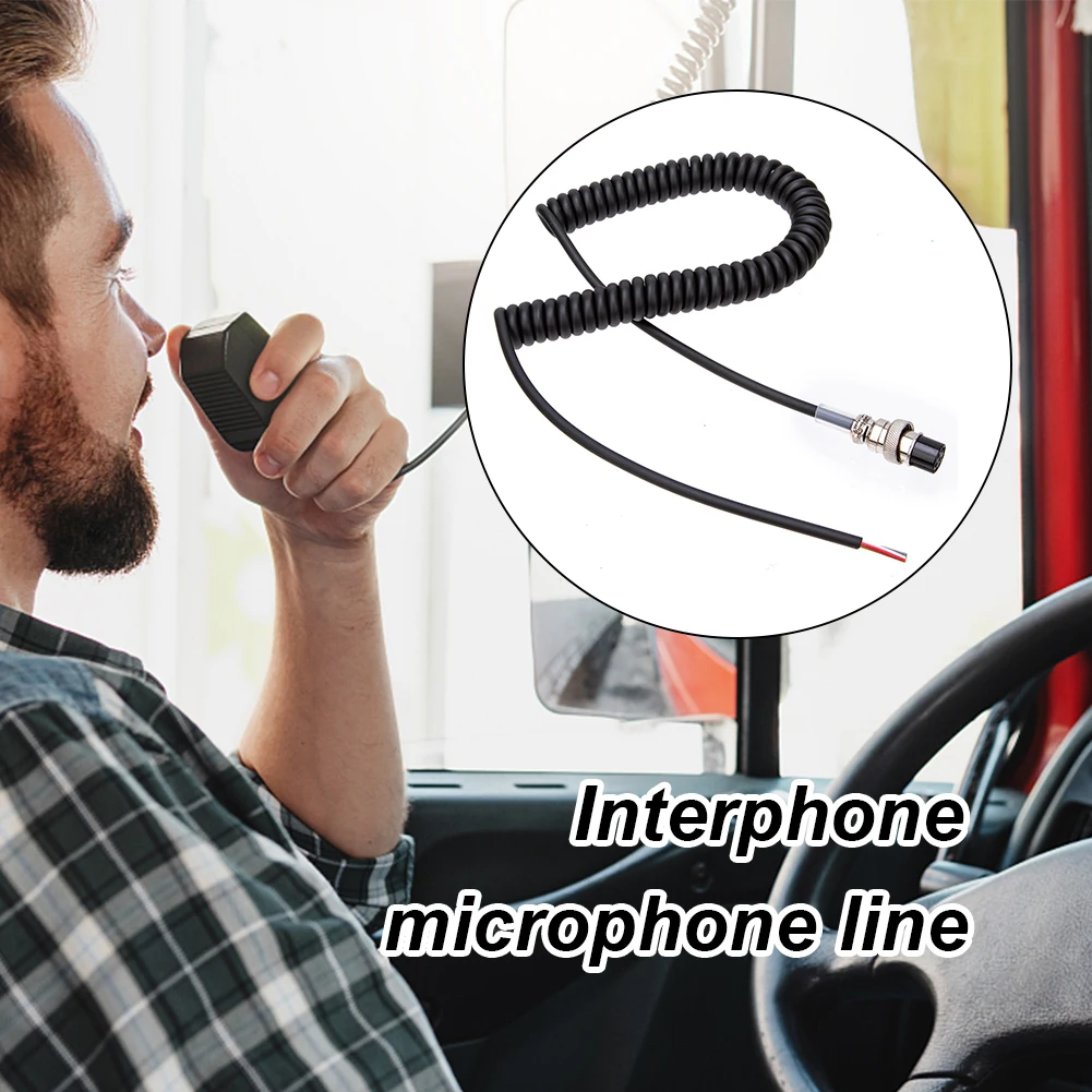 8-контактный микрофонный шнур VHF/UHF, круглая вилка, ручной динамик, микрофонный провод, запасные части для рации для Alinco EMS-57 EMS-53