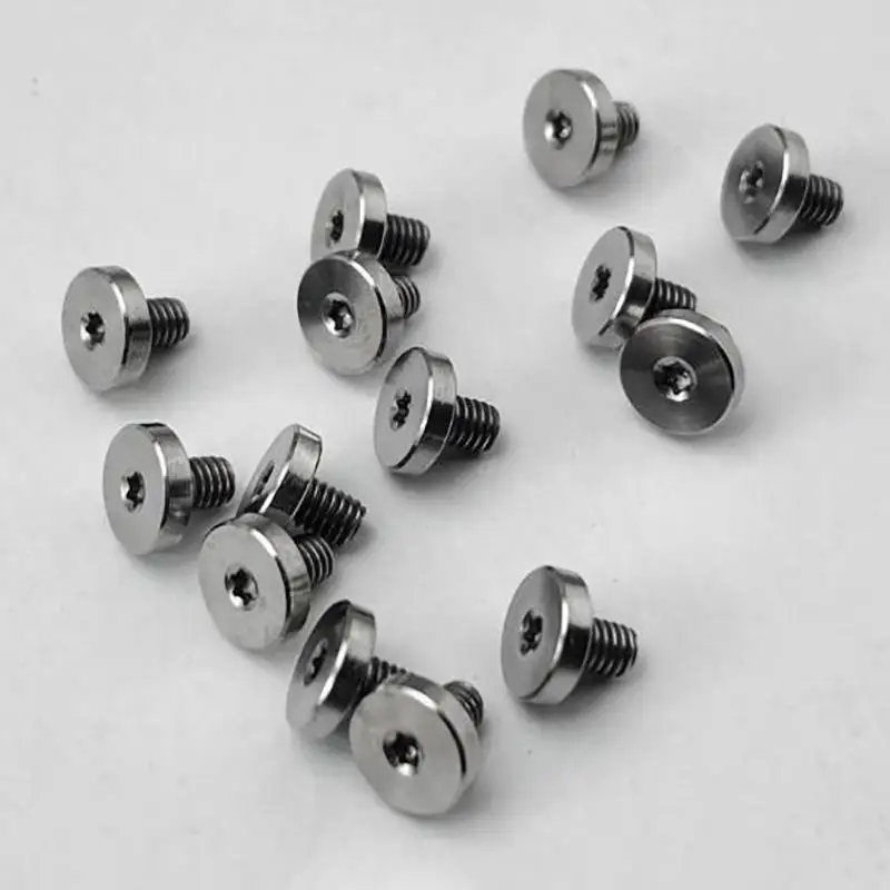 4Pcs Titanium Alloy Thread M3 Flat Head Screw For Knife Handle T8 Torx Flat Head Screws Nails DIY Spindle Titanium Alloy Screw