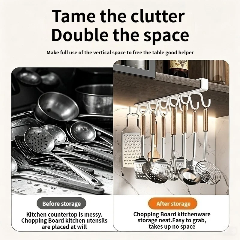 Space Saving Retractable No‑Drill Pull‑Out Telescopic Clothes Hanging Rod Cabinet Mount Closet Wardrobe Garment Storage Organize