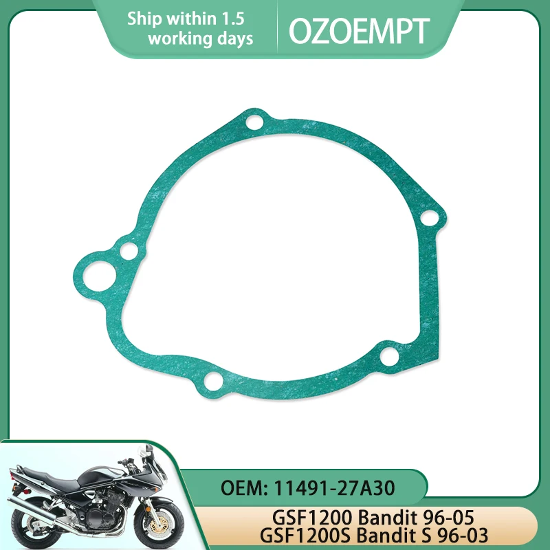 

OZOEMPT Engine Cylinder Crankcase Repair Gasket Apply to GSF1200 Bandit 96-05 GSF1200S Bandit S 96-03 OEM: 11491-27A30