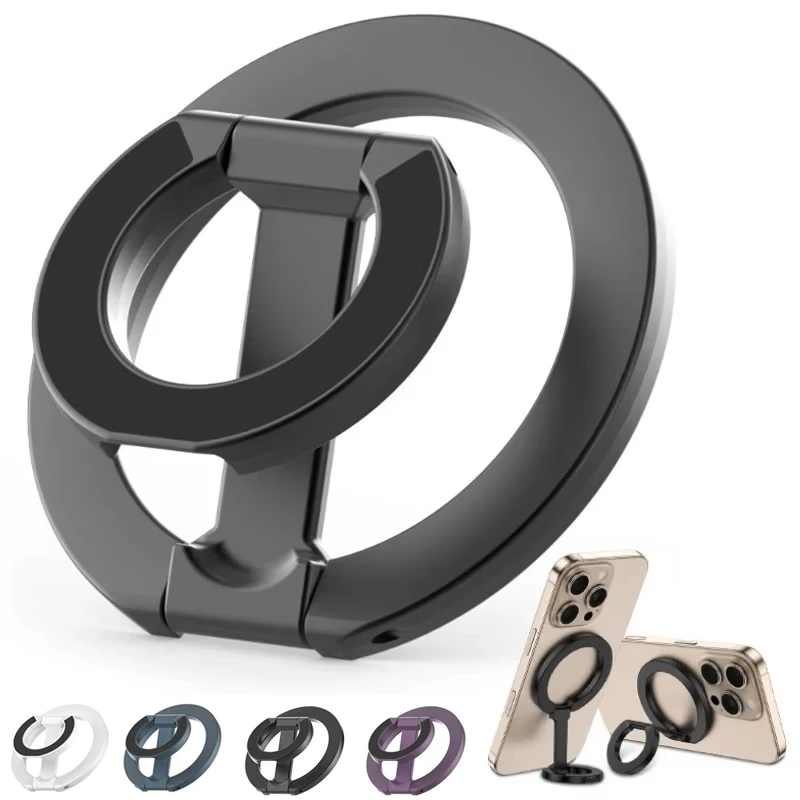 Suporte magnético de dupla face para celular, suporte portátil dobrável para celular, acessório para suporte magsafe para iphone