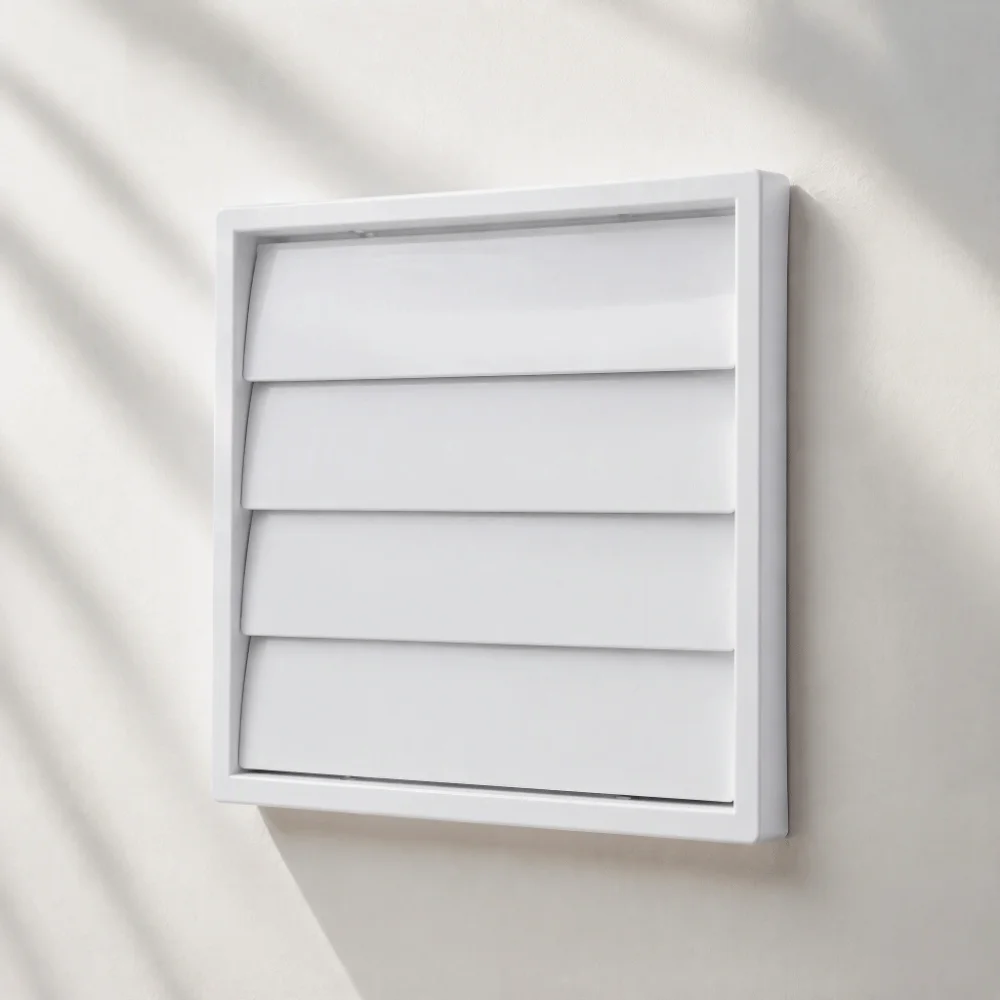 Self Closing Gravity Vent Cover ABS Material Dustproof Mesh Louvered Vent Cover 200mm Size 6.9