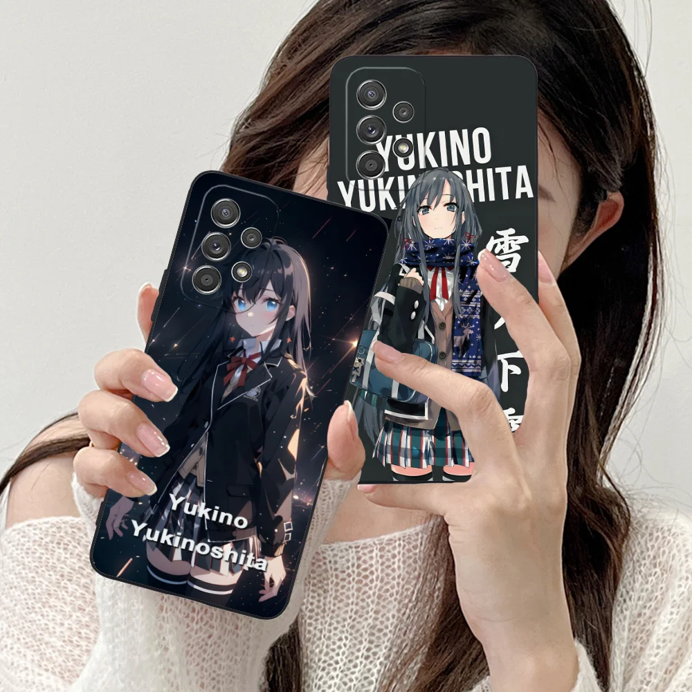 Yukino Yukinoshita Phone Case for Samsung Galaxy A73 72 71 70 55 54 53 52 35 34 32 23 14 13 5G Black Cover Cellphones Smartphone