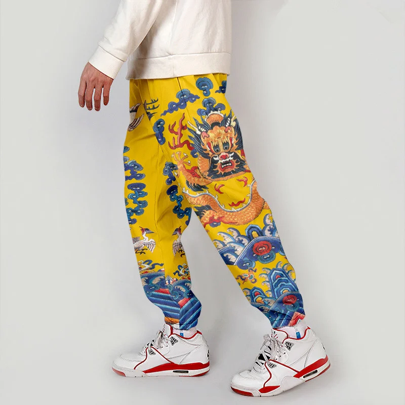 

Cartoon Chinese Dragon Sweat Pants Harajuku Cosplay Joggers Pants Trousers Men/Women Hip Hop Pantalon Homme Sweatpants