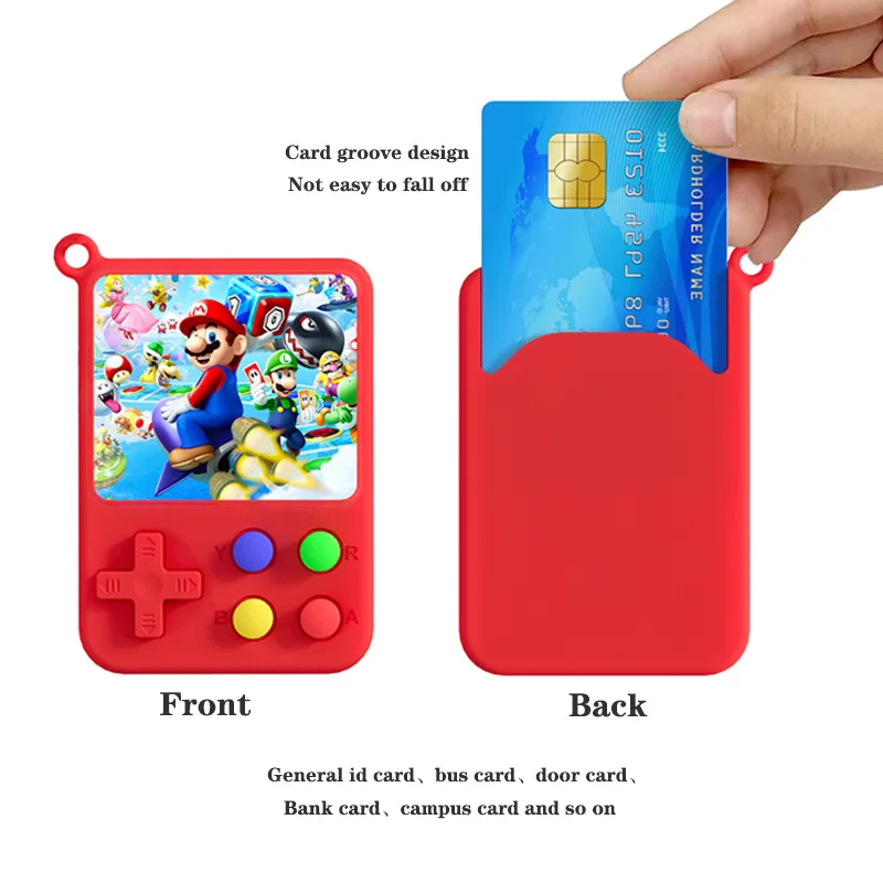 Porte-clés en silicone Super Mario Game pour garçons et filles, pendentif, figurine d\'anime de dessin animé, console de jeu, breloque, cadeaux