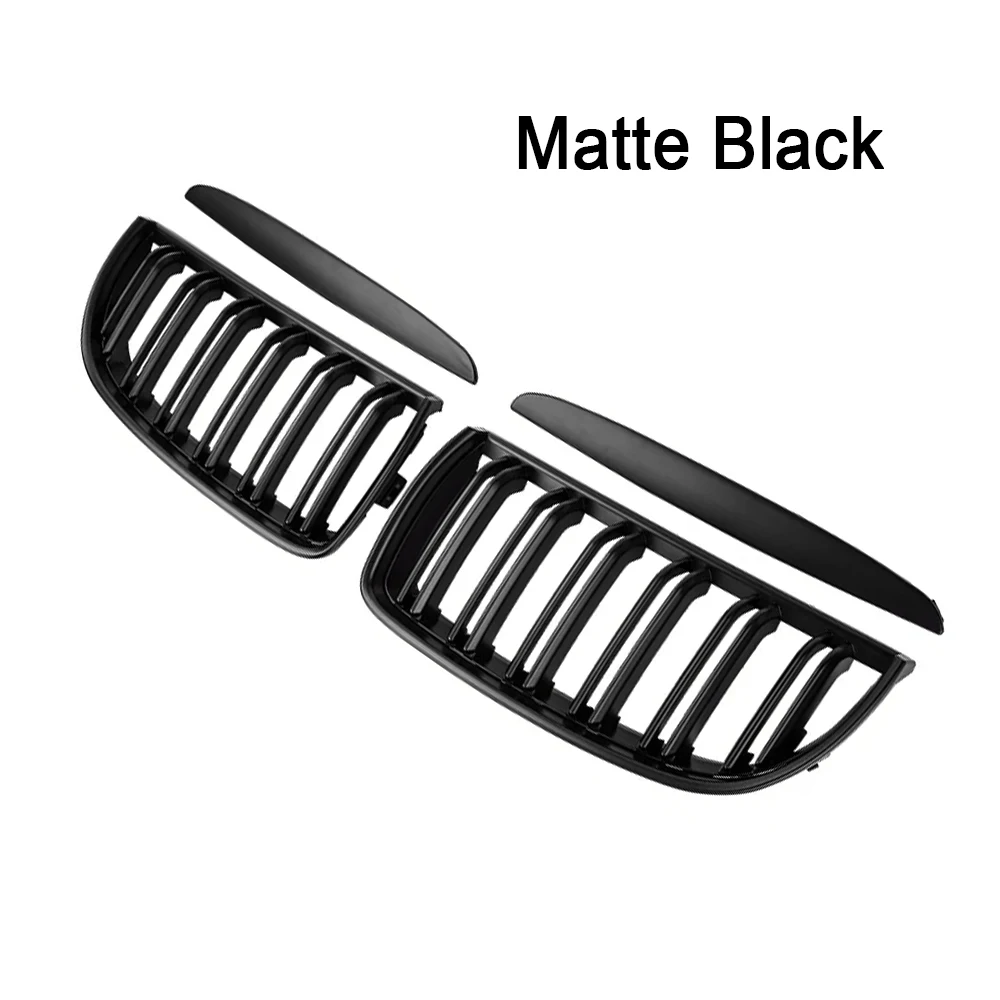 Front Bumper Kidney Grill Gloss Black Left&Right For 2005-2008 BMW 3 Series E90 320i 325i 325xi 330i 323i 328i 328xi 335i 335xi