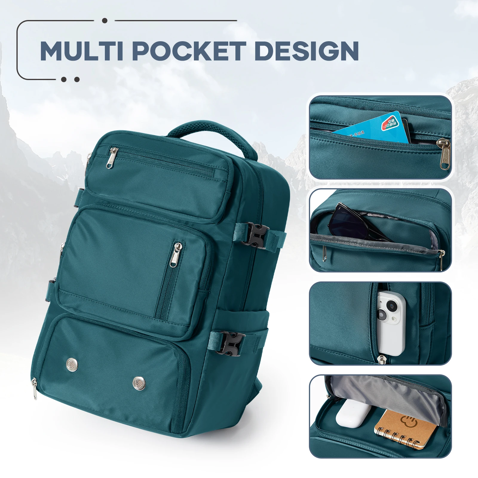Waterproof Travel Backpack, Cabin Backpack Laptop Men Work Backpack Anti Theft Backpack mochila viaje cabina avion 40x20x25