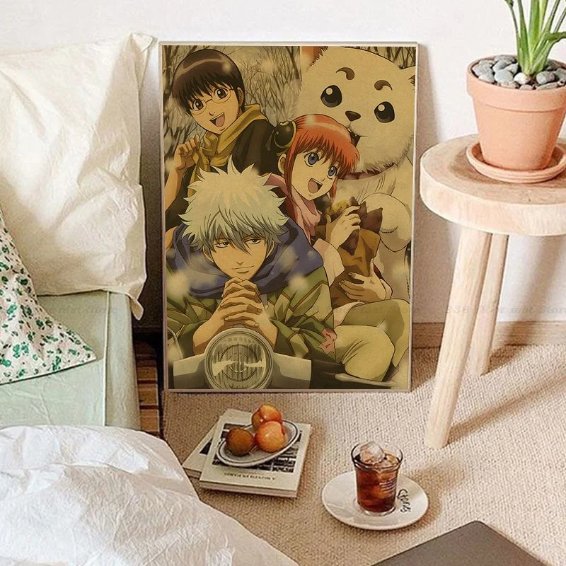 Classic Anime Gintama DIY poster Kraft Paper Vintage Poster Wall Art Painting Study Room Wall Decor image 5