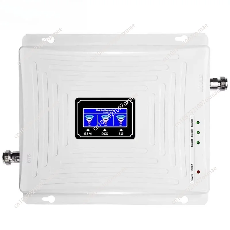 3-Band 900/1800/2100 MHz 65 Gain Mobile Network Enhancer Cell Phone Signal Repeater for Apartment 2G 3G 4G GSM Network