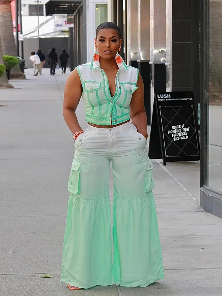 

Комплекты для женщин, комплект из 2 предметов, летние наряды, майка без рукавов и брюки, повседневные сексуальные новые комплекты в тон, оптовая продажа