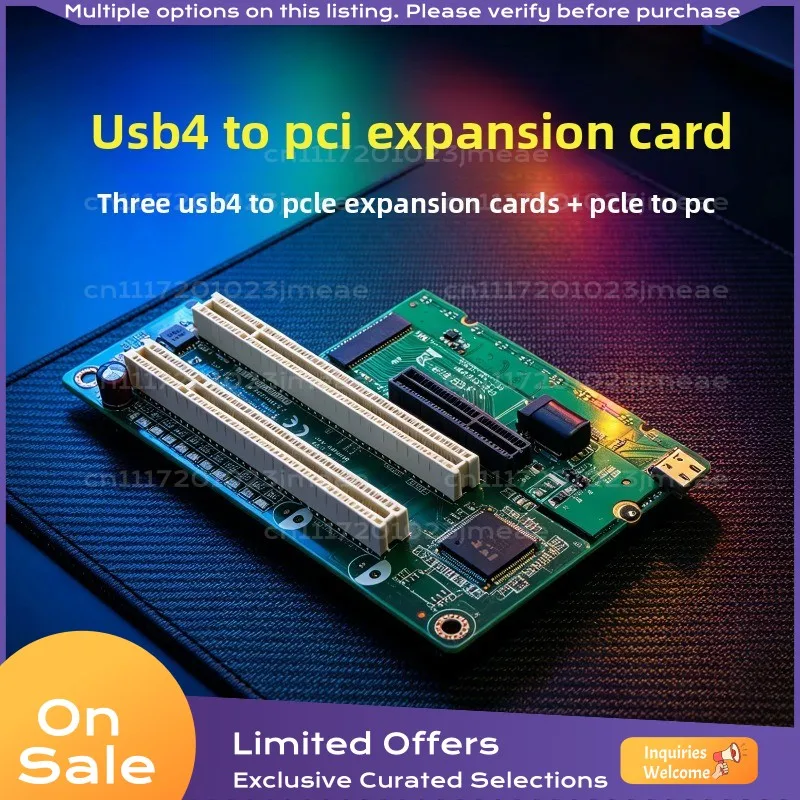 USB4 to PCI Expansion Card, PCIe to PCI Adapter, Laptop External for Motion Control Card, Parallel Port & Data Acquisition Card