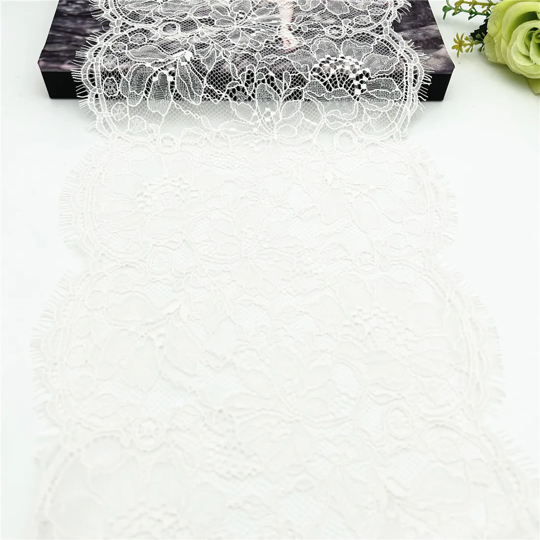 

3y/Лот, ширина 9 дюймов, 23 см, национальная белая отделка для ресниц, нижнее белье, швейное ремесло, «сделай сам», ткань для одежды, кружевной бюстгальтер, не эластичный