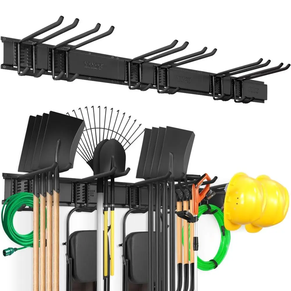 

Garage Tool Organizer, 800 lbs Max Load Capacity, Wall Mount Yard for garden Storage Rack Organization Heavy Duty with 6