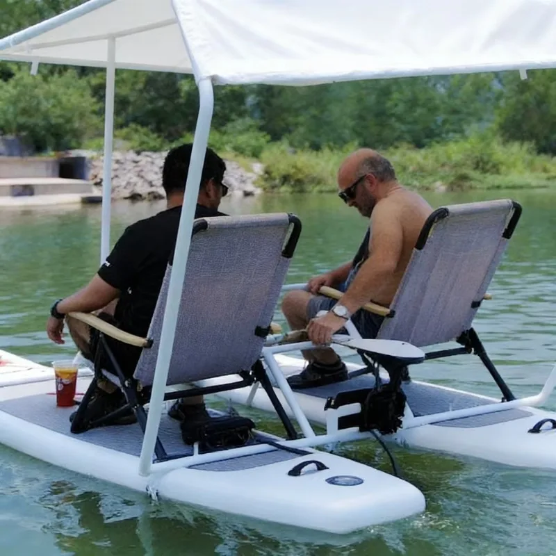 Infla Catamaran Board Connection Frame With Canopy For Fishing Lake Ocean Infla Catamaran Paddle Board
