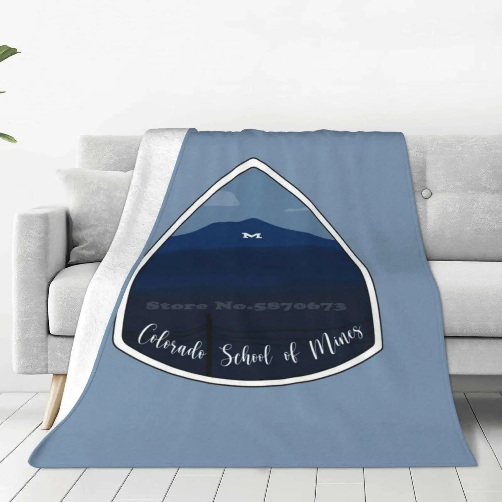 كولورادو كلية الفانيلا بطانية ، التصميم الإبداعي ، مريحة ، دافئة ، الهندسة ، هيلوفا ، كولورادو مراقبة الجبال