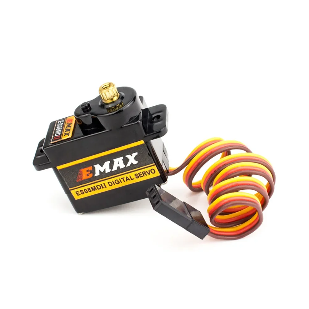 EMAX ES08MD II หุ่นยนต์เซอร์โวดิจิตอลสำหรับเกียร์ ES08A โลหะ, MG90S ES08MA สำหรับเครื่องบินเฮลิคอปเตอร์รถเรือ