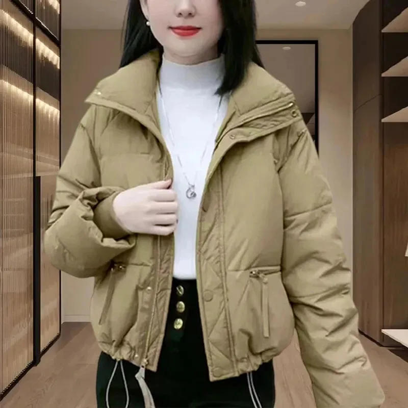 Plus samtgepolsterter Damen-Kurzmantel mit Baumwollmantel im Winter 2022, neue Damenmode, Freizeitjacke, lockere Joker-Overwear