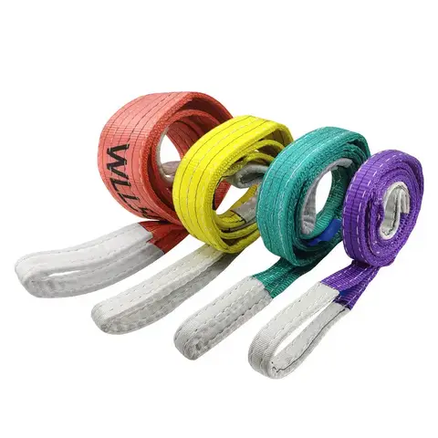 100% 폴리에스터 리프팅 웨빙 슬링, 화물 래싱 스트랩, 1t 2t 3t 4t 5t 6t 8t 10t