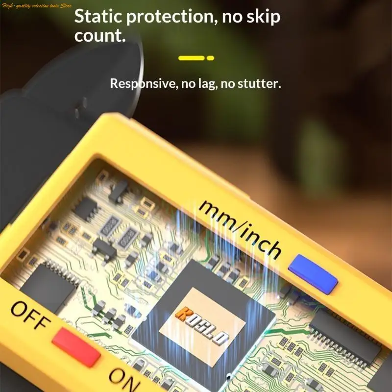 203F Electronic Digital Caliper Measuring Tool,Plastic Construction with Large LCD Screen Quick Changes Button