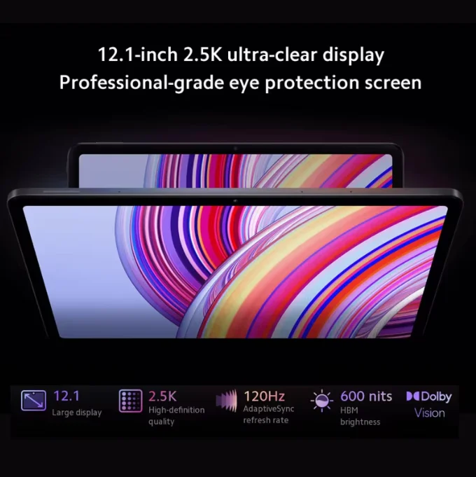 Xiaomi Redmi Pad Pro 12,1 "120Hz Mi Tablet 10000mAh batería Snapdragon 7s Gen 2 CPU 33W carga rápida Wifi Android Tab