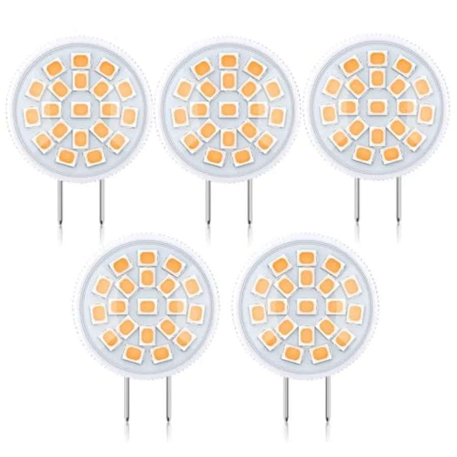 G8 LED Bulb G8 Mini Thin Puck Light Bulb 3.5Watt 35W Halogen Bulb Equivalent T4 G8 Bi-Pin Base 120V 3000K G8 Bulb for Under Cou