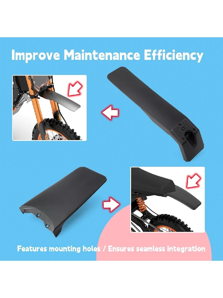 AliExpress NONE For Tuttio 01 Electric Bike Fender Kit- Dirt Bike Front And Back Fenders Black E-Bike Mudguard Replacement Parts