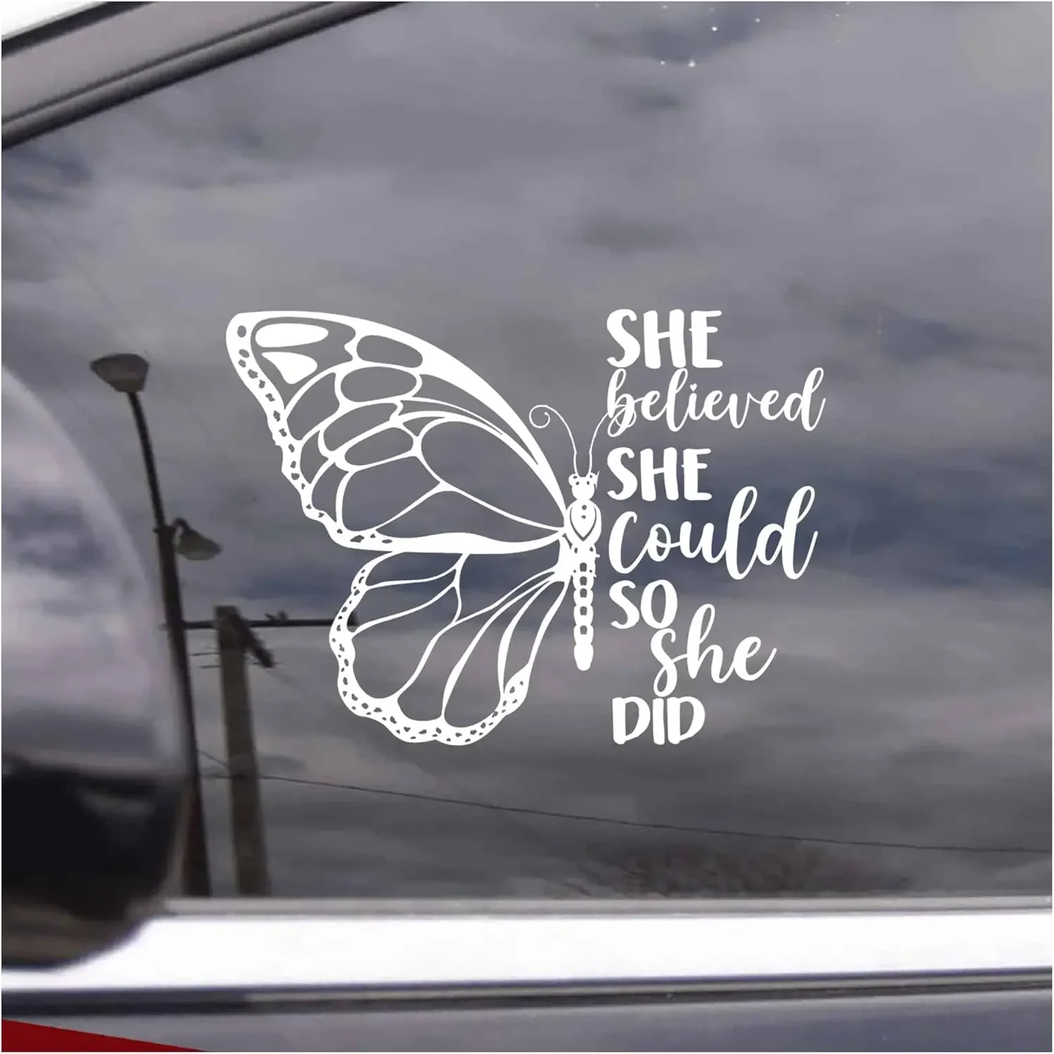 

1PC Blessed Floral Decal, Faith Worship Religious Car Window Stickers, Aesthetic Prayful Car Decals, Funny Car Stickers
