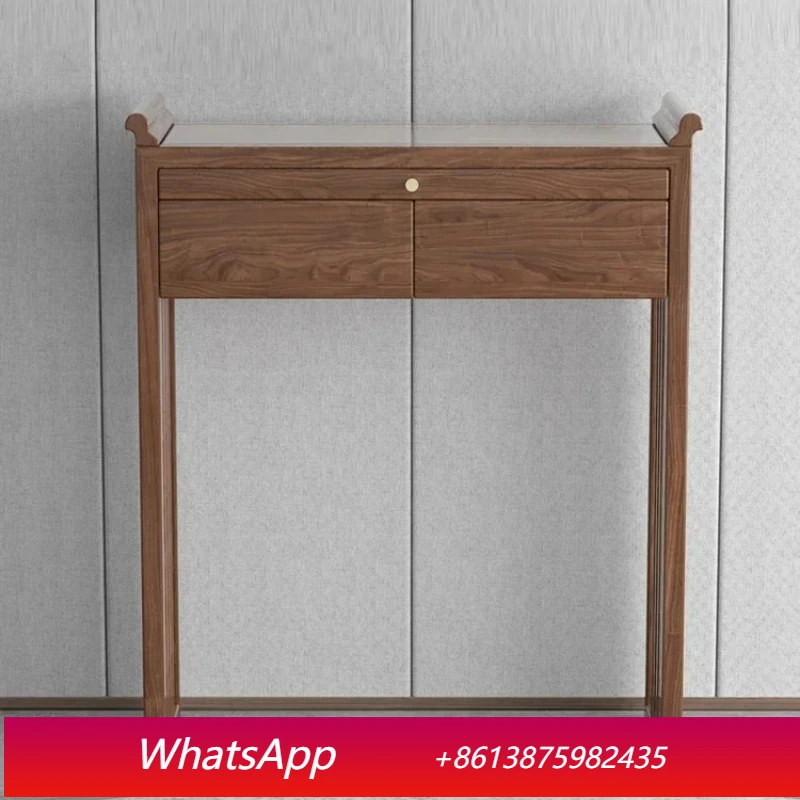 

MM New Chinese Style Black Walnut Altar Buddha Shrine Household Incense Burner Table Buddha Table