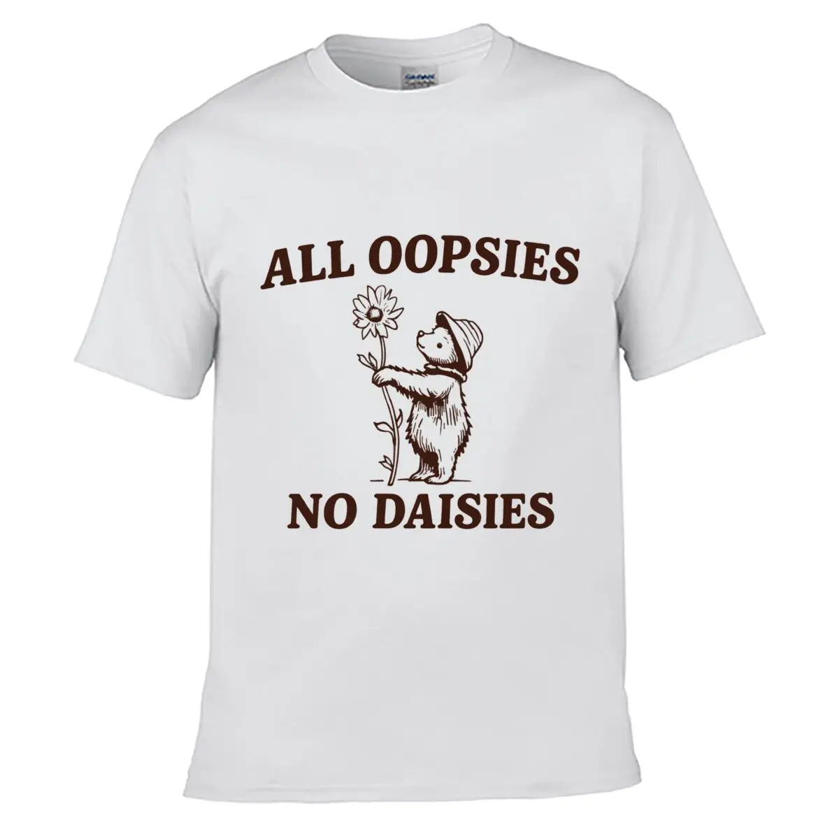 All Oopsies No Daisies Bear Daisy Illustration short-sleeved T-shirt Casual Tee