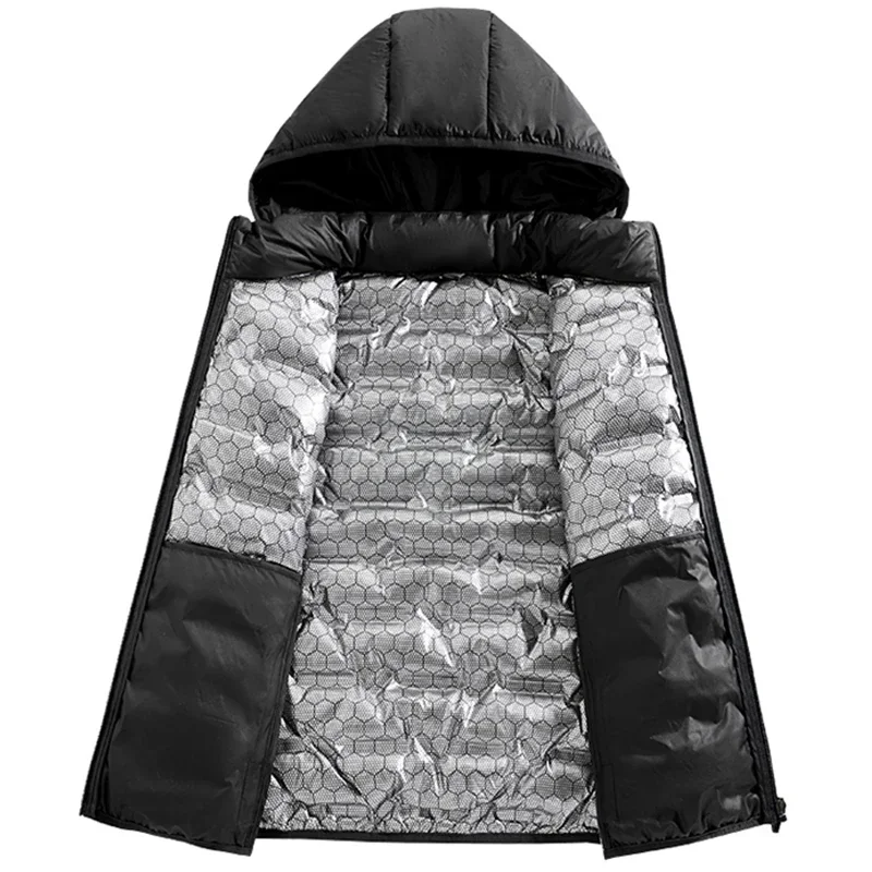 Men Warm Windproof Ultralight Sleeveless Vest Detachable Hat Waterproof Vest Waistcoa Men Winter New Hooded Down Vest