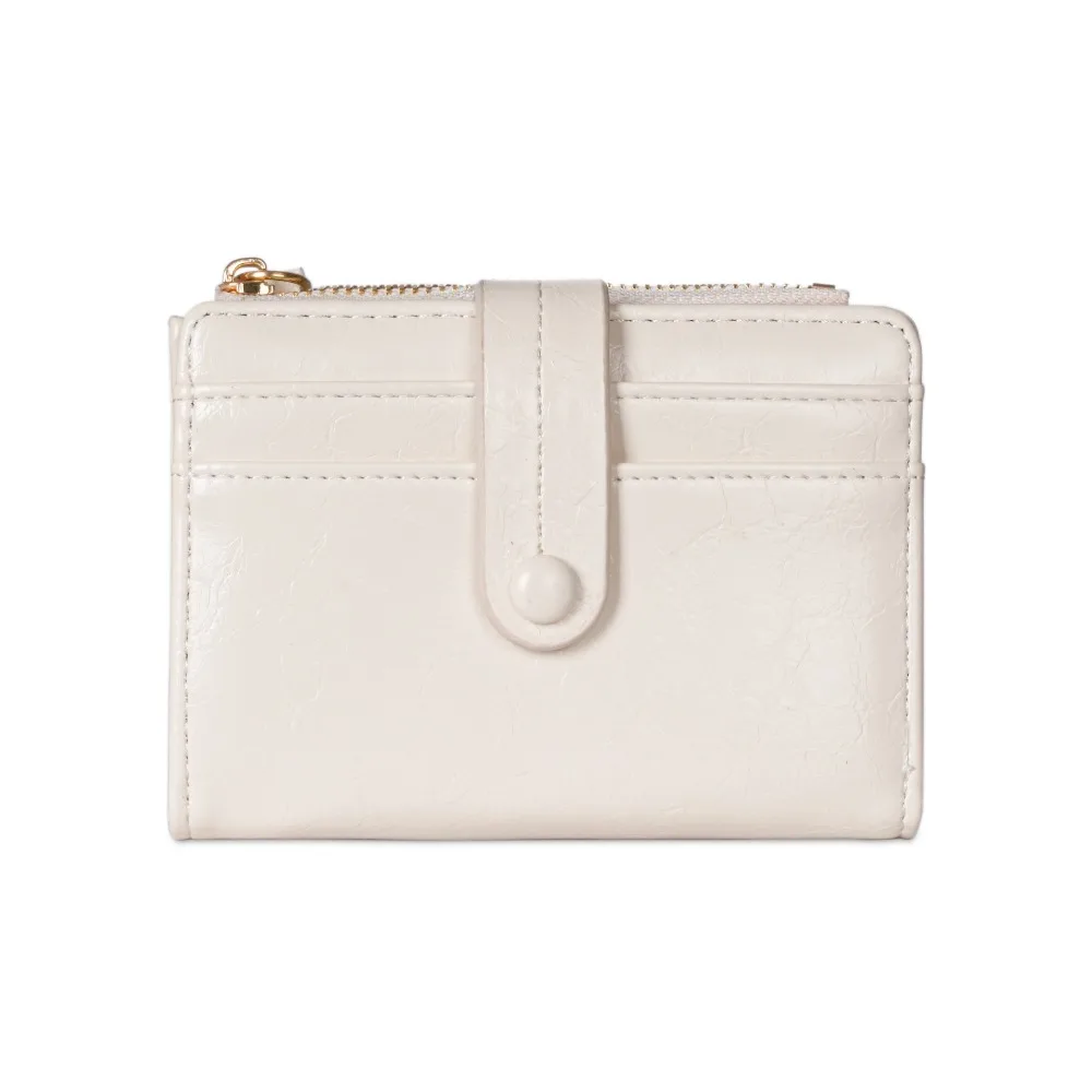 

Small Retro Women's Wallet Zipper Card Holder Pu Short Wallet Multi-function Ultra Thin Coin Purse Daily