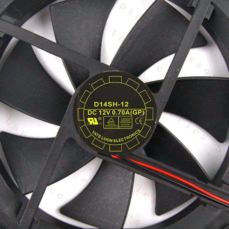D  1PC FOR Yate Loon D14SH-12 Cooling Fan DC 12V 0.70A 140x140x25mm 2-Wire
