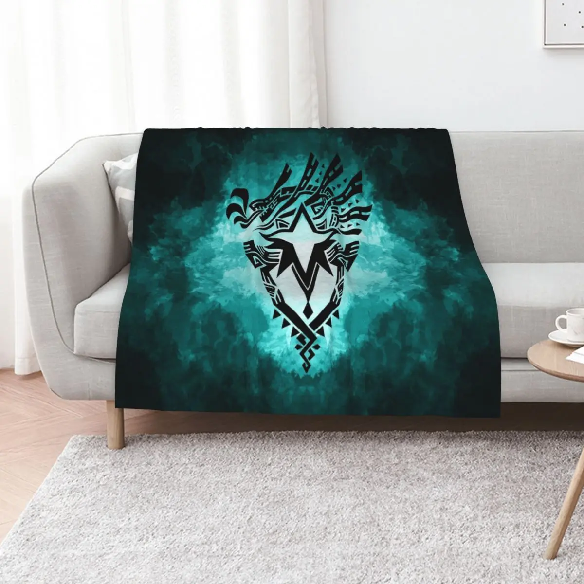 

Monster Hunter World: Iceborne - Logo Throw Blanket Blankets For Sofas Summer Plaid on the sofa blankets ands Blankets