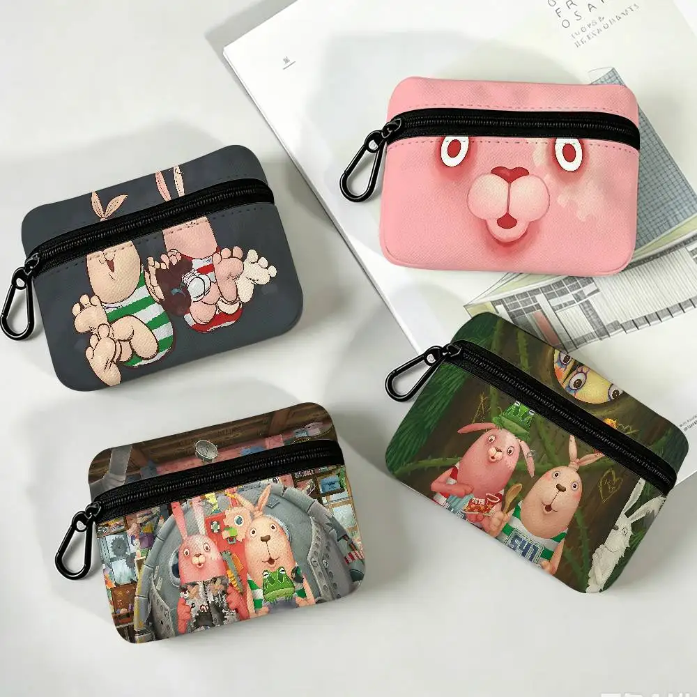 USAVICH Cartoon Customizable Lightweight Oxford Fabric Coin Purse Carabiner Hook Design Mini Card Key Organizer Bag