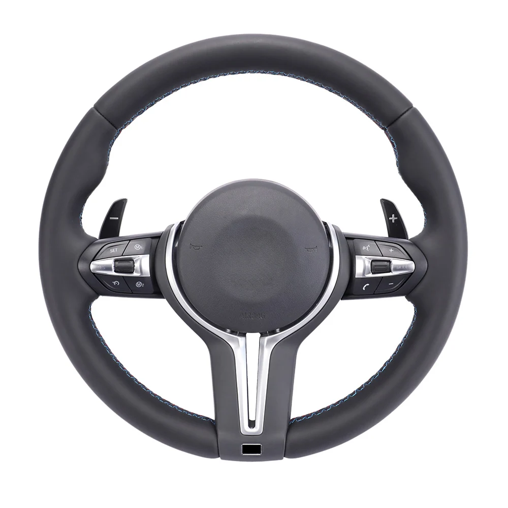 Full Leather Steering Wheel For BMW 3 Series 5 Series F30 F32 F10 F20 F07 F01 E46 E60 E90 M3 M4 M5 M leather Steering Wheel