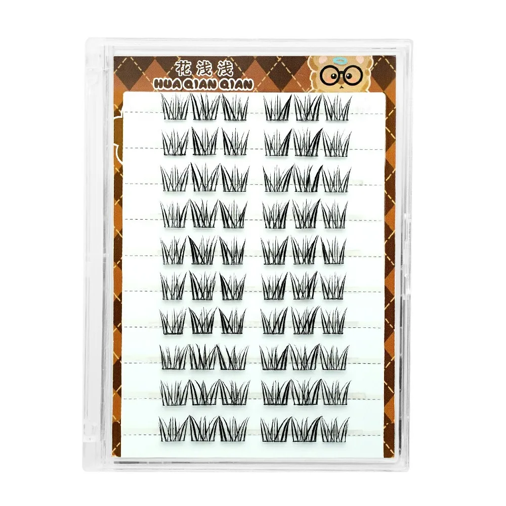 

Fluffy Fake Cluster Eyelashes DIY Long Lasting Glue Free False Eyelashes Resuable Makeup Tools Self-adhesive Lash Clusters