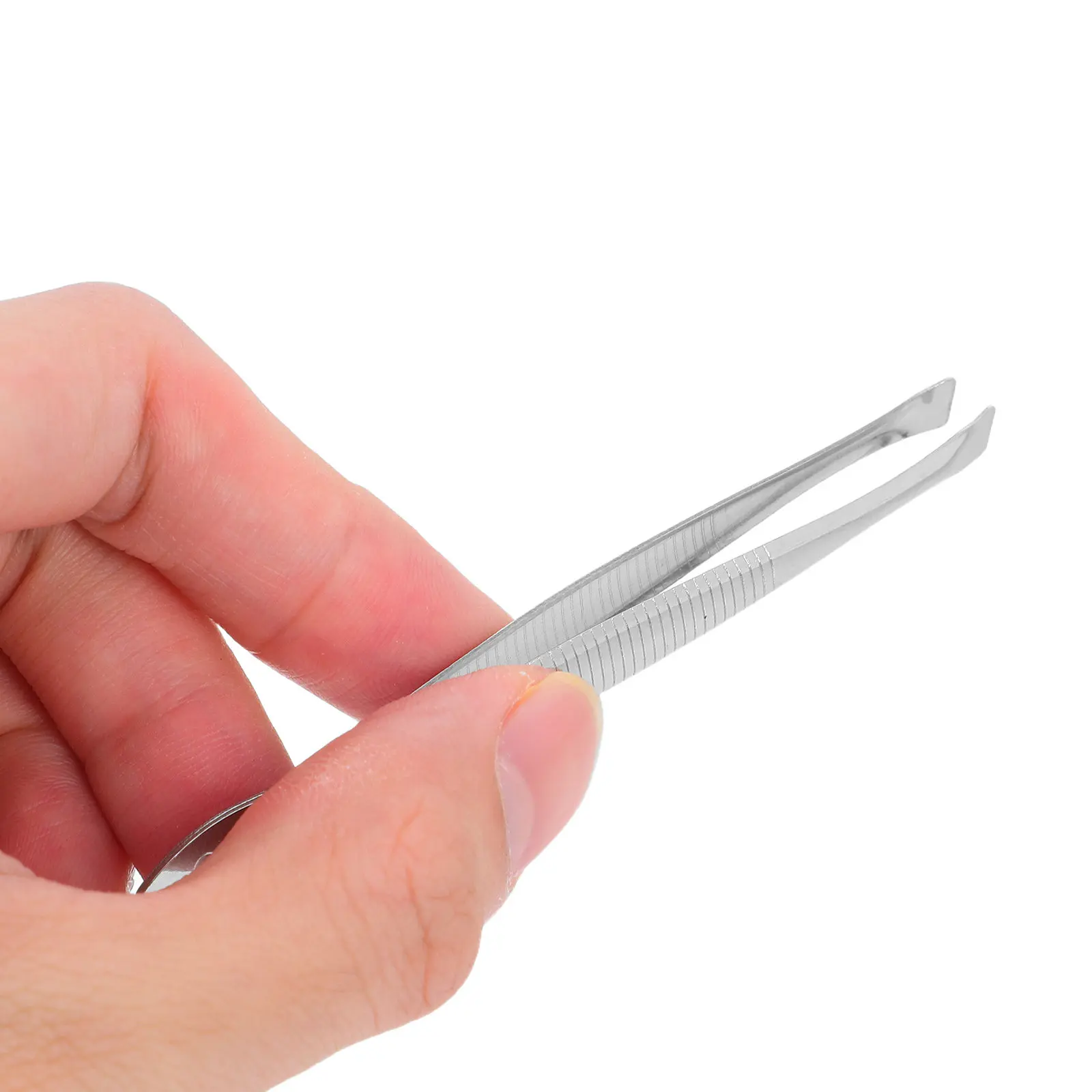 2Pcs Premium Stainless Steel Eyebrow Clip Bevel Edge Tweezer for Precision Grooming Safe Skin Friendly Portable Makeup Beauty