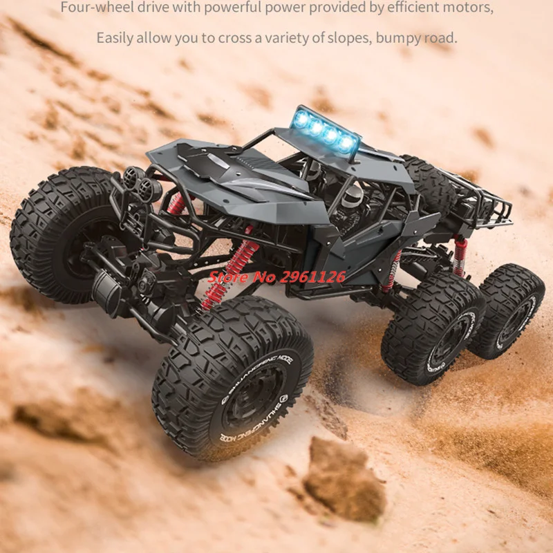 2.4G Alloy 70CM Large Car 6-Wheels Four Drive Off Load Climbing Car Vehical Electric High-Speed Six-Wheel Climbing Car Kids Boy