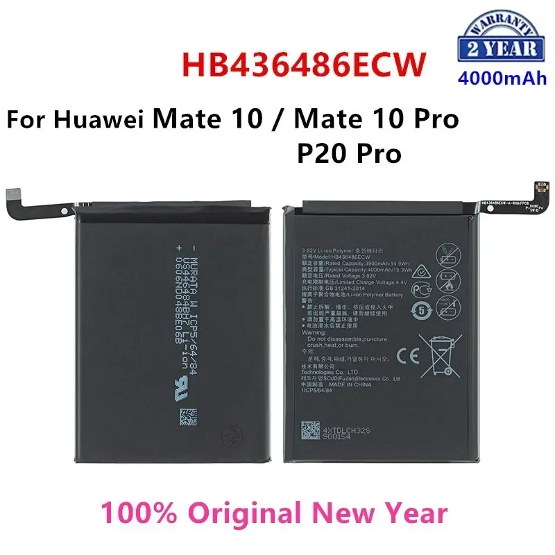 100% Orginal HB436486ECW 4000mAh Battery For Huawei Mate 10 Mate 10 Pro /P20 Pro AL00 L09 L29 TL00 Batteries +Tools