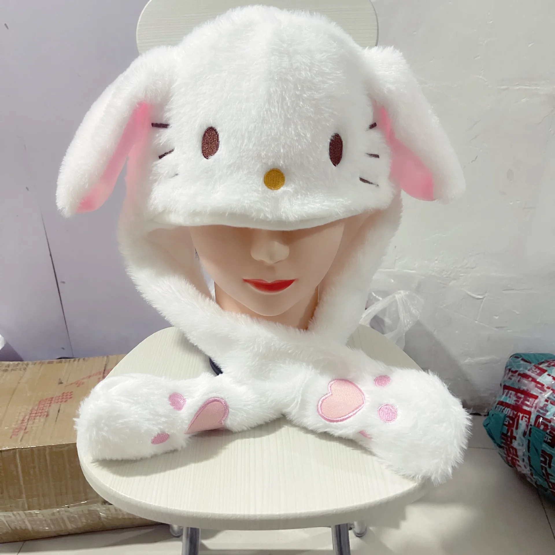 Sanliou Hat Can Move When One Pinches The Ear. Cute Jade Dog Hat Plush Kulomi