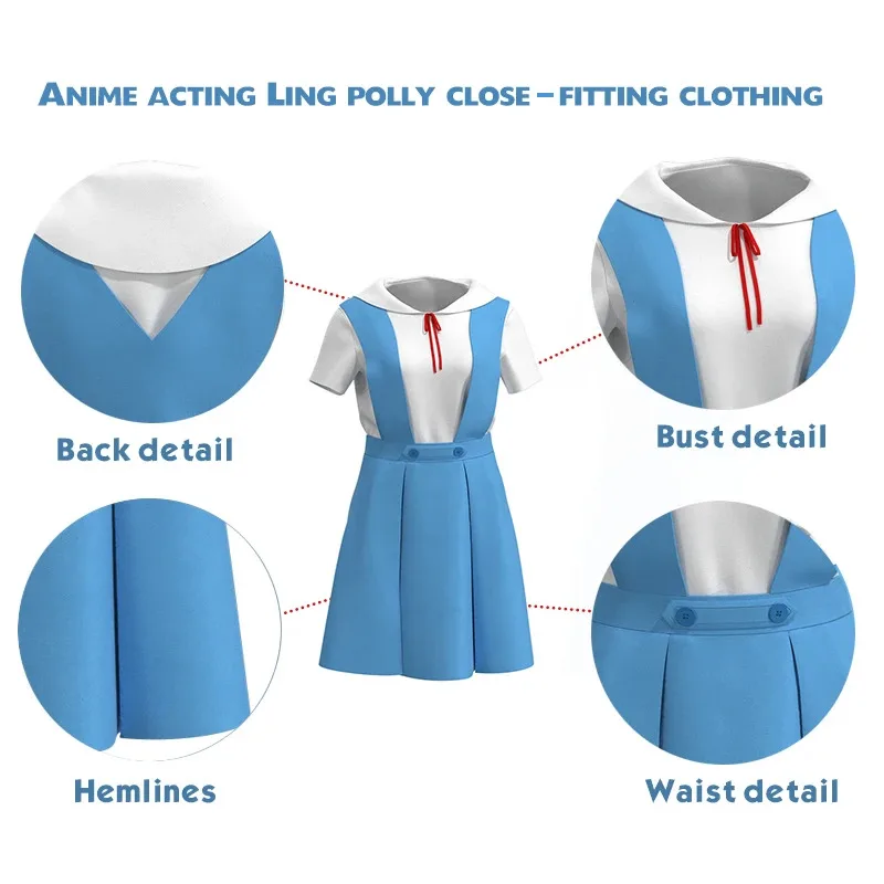 2025 New Ayanami Rei Cosplay Ayanami Rei Eve Sweet Dress Women Uniform Asuka Cos Clothing Anime Costumes ☆ wrl ☆