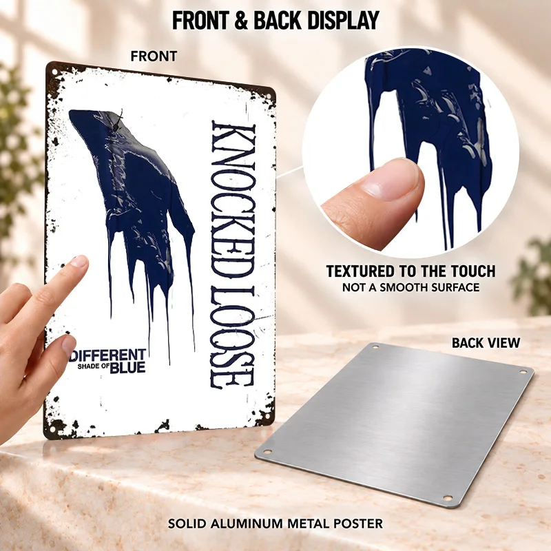 Knocked Loose Printed Posters Aggressive Stage Design Home Office Wall Art Personalized Aluminum Metal Sign Gift For Rock Fans