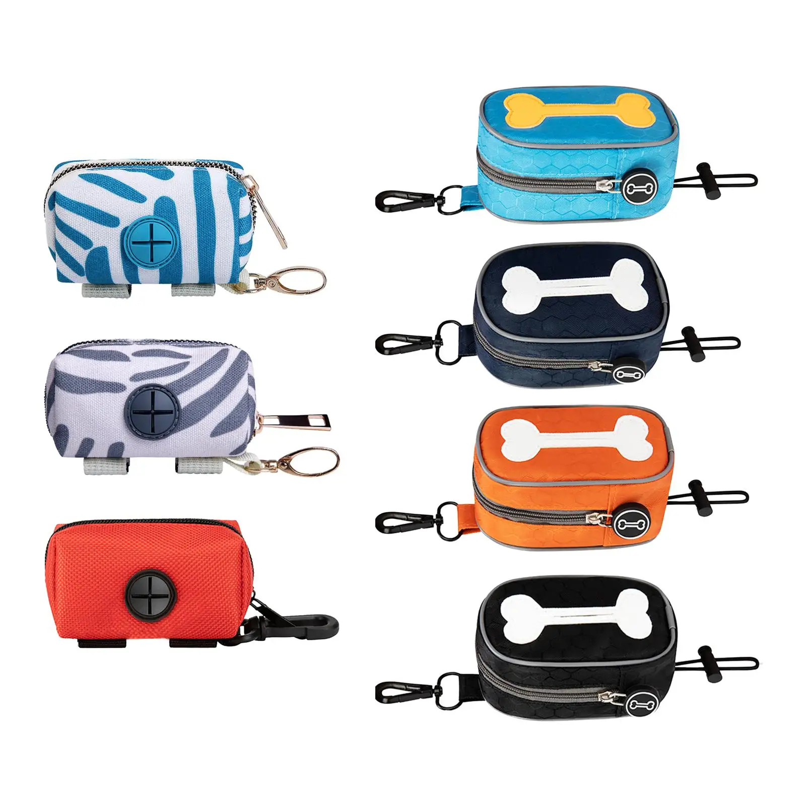 Dog Poop Bag Holder Poo Dropping Sack with Carabiner Clip Waste Bag Carrier for