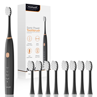 Mornwell Sonic Electric Toothbrushes Protective Clean  Gum Health, Rechargeable Electric Power Toothbrush, Black, 2,0000VPM, T39