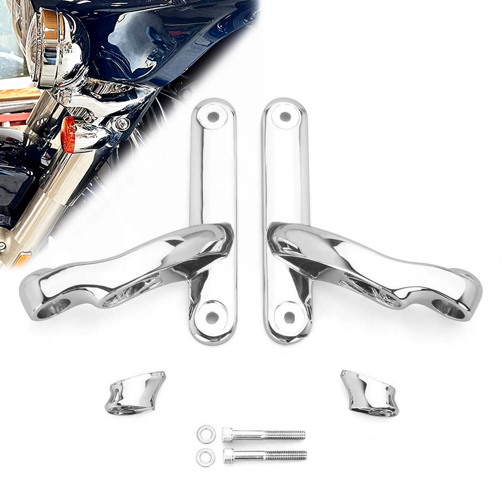 

chromed fog lamp bracket fog light bracket for harley touring turn signal light brackets electra glide lights bracket