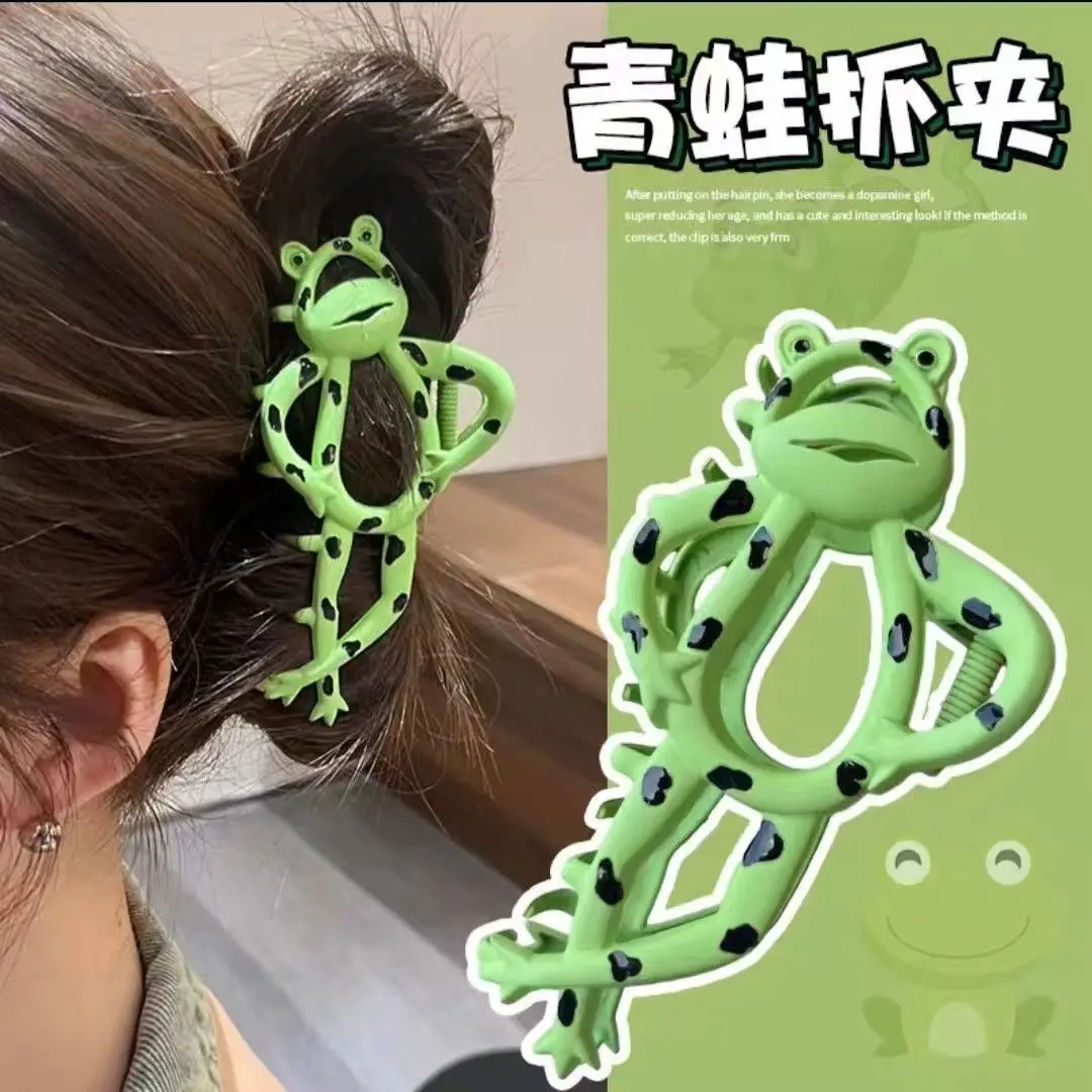Cartoon Hair Claw For Women Cute Frog Shape Shark Hair Gripper Claw Clip Creative Animal Hair Clip Girls Hair Accessories