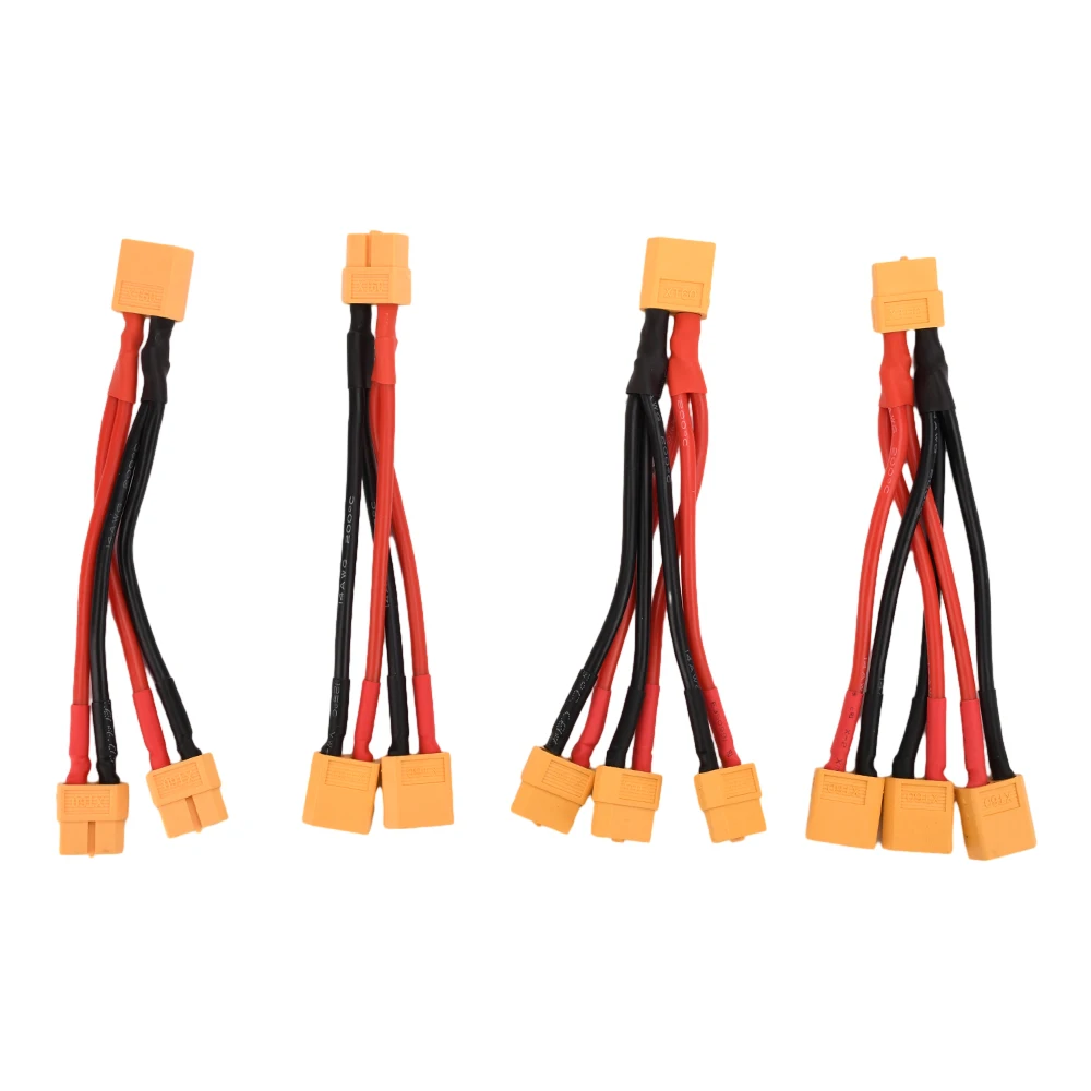 XT60 Parallel Battery Connector Male/Female Cable Dual Extension Y Splitter/ 2/3Way 14AWG Silicone Wire for RC Battery Motor