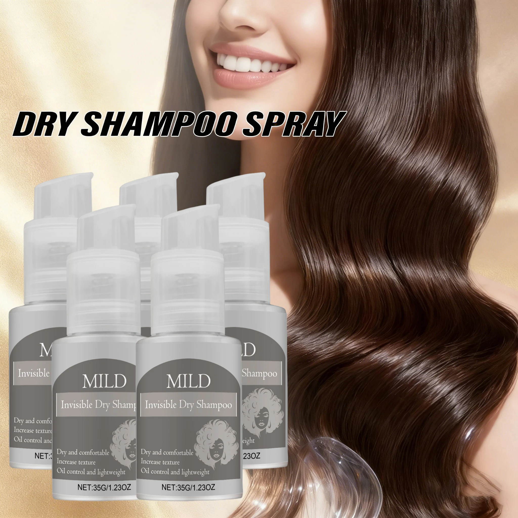 Lasting Dry Shampoo Free Air Fluffy Hair Spray Gentle Quick-Drying Lightweight Oil Control Fluffy Volumizing Hair Styling Spray