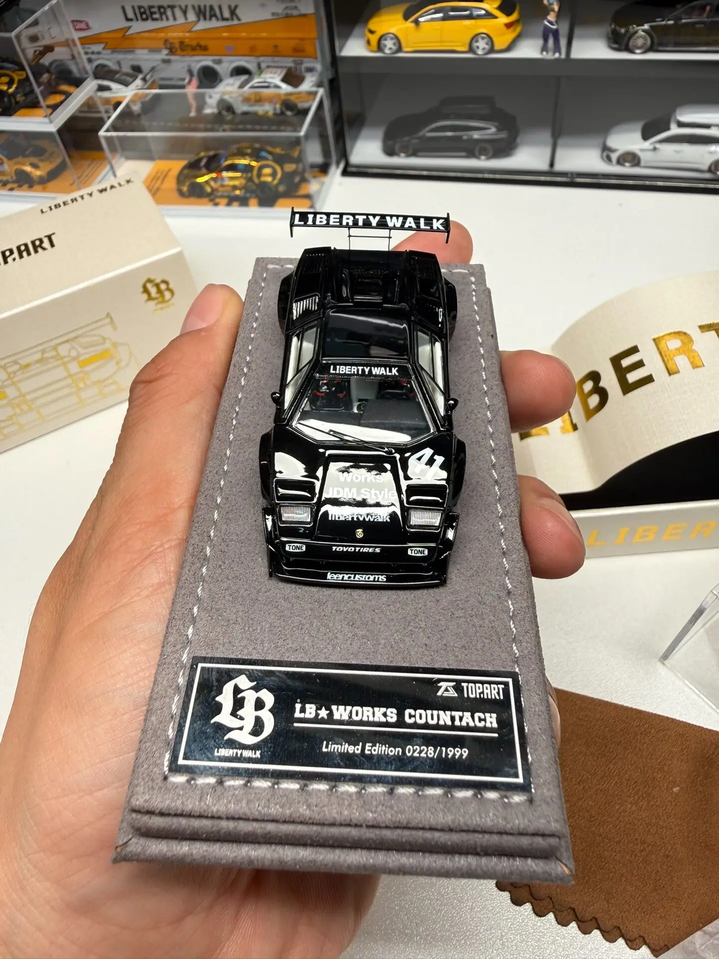 Diecast TopArt 1:64 Scale Coutach LBWORK Black Alloy Car Model